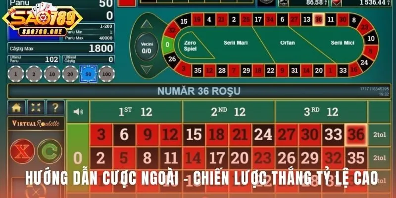 Cược Ngoài trong european roulette giúp bạn kiểm soát cuộc chơi